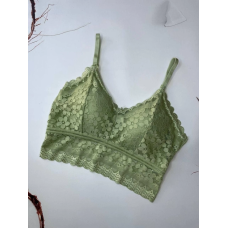Женский кружевной топ One Size Зелёный 12651